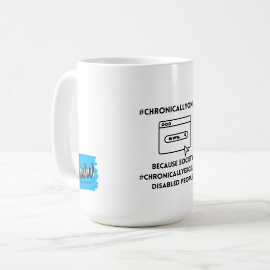 Chronisch online chronisch ausgeschlossen kaffeetasse (Vorderseite Links)