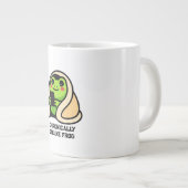 chronisch online Frosch Lustiges Meme Jumbo-Tasse (Vorderseite Rechts)