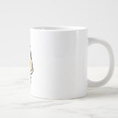 chronisch online Frosch Lustiges Meme Jumbo-Tasse (Rechts)