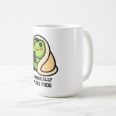 chronisch online Frosch Lustiges Meme Kaffeetasse (VorderseiteRechts)