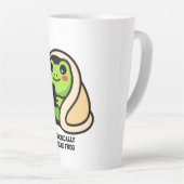 chronisch online Frosch Lustiges Meme Milchtasse (Rechte Ecke)