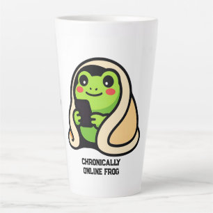 chronisch online Frosch Lustiges Meme Milchtasse