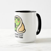 chronisch online Frosch Lustiges Meme Tasse (VorderseiteRechts)