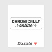 Chronisch online Mädchen Ästhetik Aufkleber (Blatt)