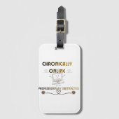Chronisch Online, Professionell Ablenkbar | Gepäckanhänger (Vorderseite Vertikal)