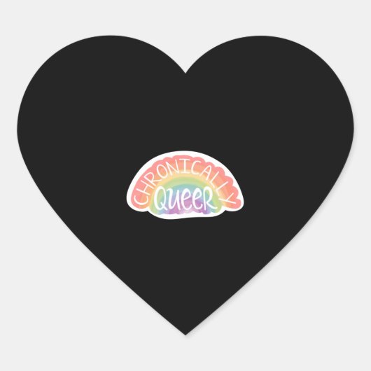 Chronisch Queer Aufkleber (Vorderseite)