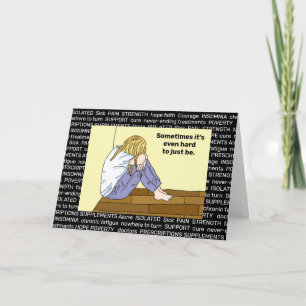 Chronische Krankheit, alleinstehend, Isolation, Ü Karte