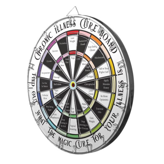 Chronische Krankheit Heilung Dartboard Dartscheibe (Vorderseite rechts)