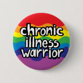 Chronische Krankheitskrieger, unsichtbare Behinder Button (Vorderseite)