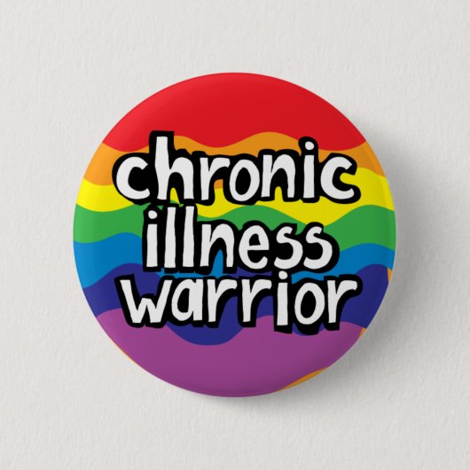 Chronische Krankheitskrieger, unsichtbare Behinder Button (Vorderseite)