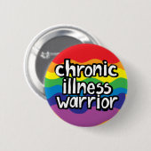 Chronische Krankheitskrieger, unsichtbare Behinder Button (Vorne & Hinten)