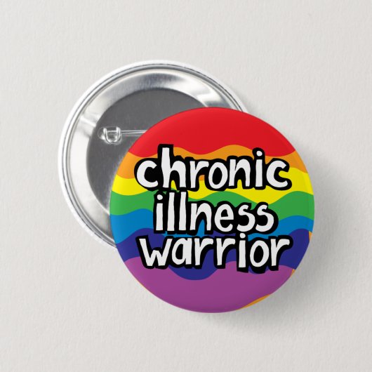 Chronische Krankheitskrieger, unsichtbare Behinder Button (Vorne & Hinten)