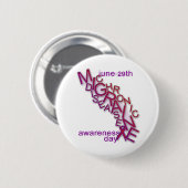 Chronische Migräne-Krankheit - Wort-Jagd - Knopf Button (Vorne & Hinten)