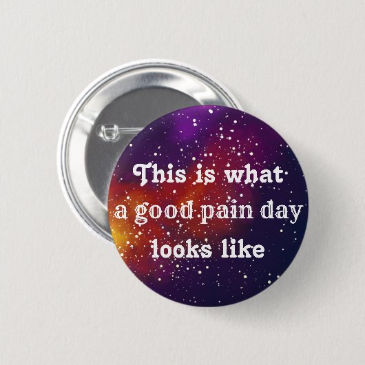 Chronische Schmerzen, anpassbare Galaxie-Identität Button (Vorne & Hinten)