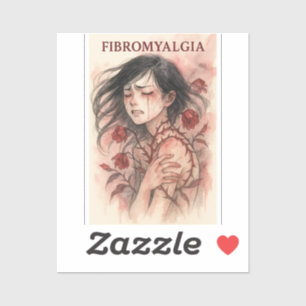 chronische Schmerzen, Aquarellkunst Aufkleber