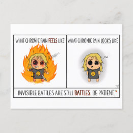 Chronische Schmerzen Comic Postkarte