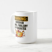 Chronischer Aprilscherz Lustige Warnung Kaffeetasse (Vorderseite Links)