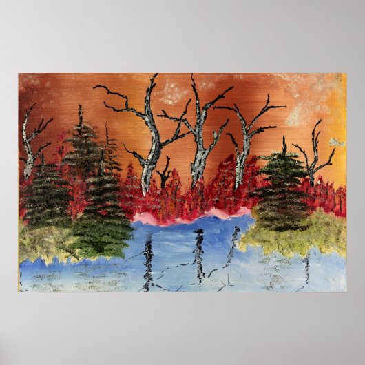 Chronischer Schaden "Arlington Pond" Org. Kunst Poster (Vorne)