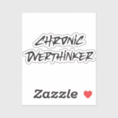 Chronischer Überdenker Aufkleber (Blatt)