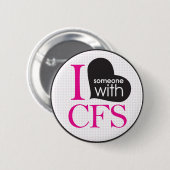 Chronisches Ermüdungs-Bewusstsein (Rosa und Button (Vorne & Hinten)