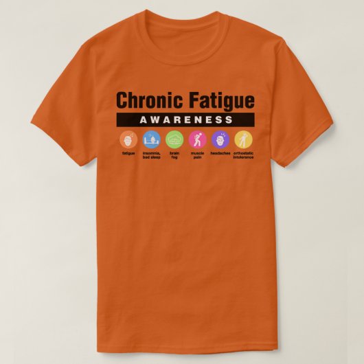 Chronisches Fatigue Syndrom Behinderungsbewusstsei T-Shirt (Design vorne)