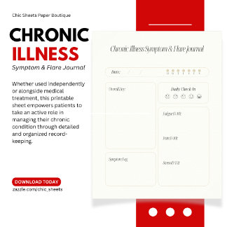Chronisches Krankheits-Symptom- und Flare-Protokol Poster