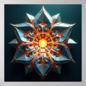 Chrono-Fractal Bloom: Ethereal Weave Poster (Vorne)