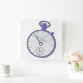 Chrono Quadratische Wanduhr (Zuhause)
