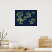 Chrono Trigger Present Map Pixel Art Poster (Küche)