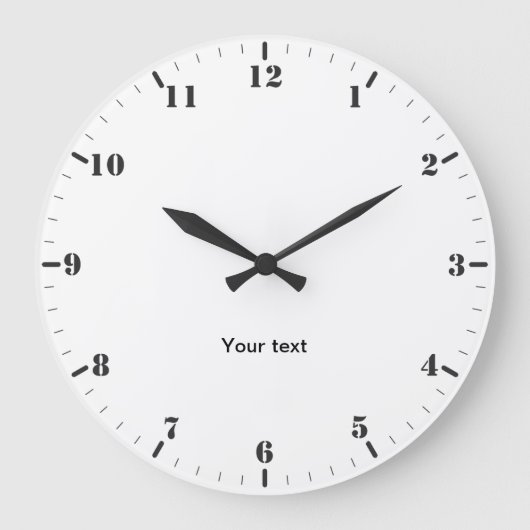 Chronograph mit arabischen Ziffern und Ziffern Große Wanduhr (Vorderseite)