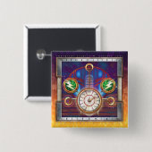 Chronolithic Instrument-quadratischer Knopf Button (Vorne & Hinten)