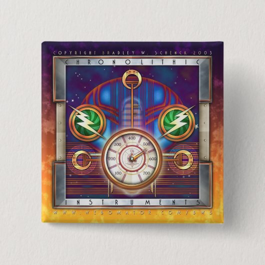 Chronolithic Instrument-quadratischer Knopf Button (Vorderseite)
