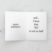 CHRONOLOGISCH GIFTIERT BEI "50" GEBURTSTAG WISHES KARTE (Innenseite)