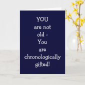 CHRONOLOGISCH GIFTIERT BEI "50" GEBURTSTAG WISHES KARTE (Gelbe Blume)