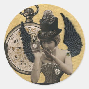 Chrononaut Runder Aufkleber