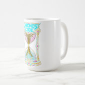 Chronos Code Stundenglas Cyberpunk Grafik Herren T Kaffeetasse (VorderseiteRechts)