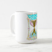 Chronos Code Stundenglas Cyberpunk Grafik Herren T Kaffeetasse (Vorderseite Links)