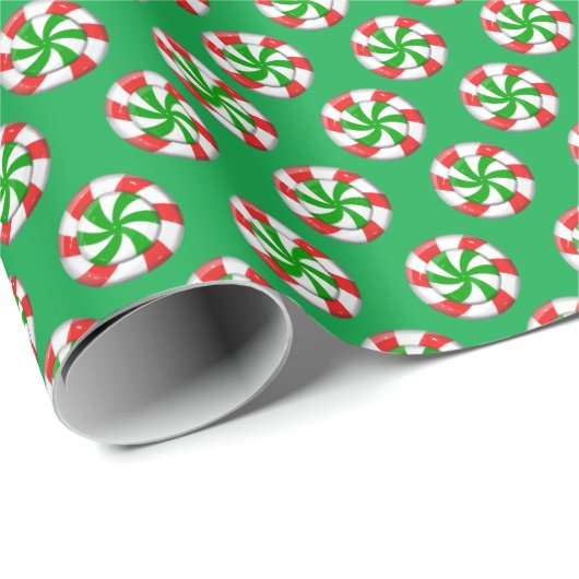 Chrstmas Candy Geschenkpapier (Rolleneckpunkt)