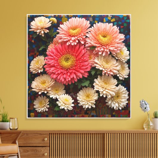 chrysantemum leinwanddruck (Insitu (Wohnzimmer))
