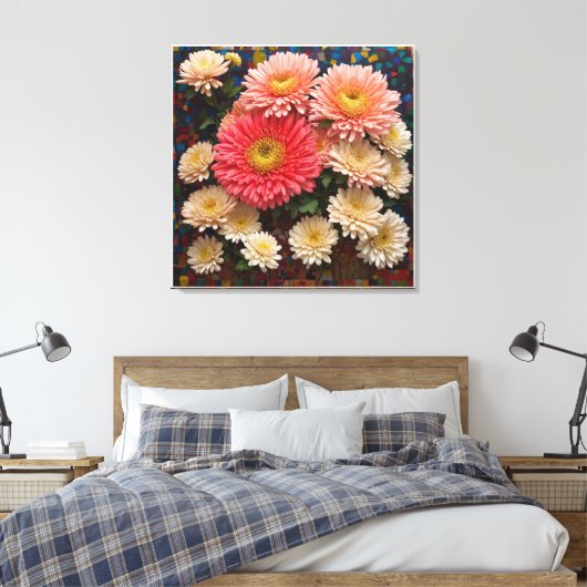 chrysantemum leinwanddruck (Insitu (Schlafzimmer))