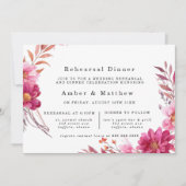 Chrysanthema Chrysanthema Probe Abendessen Einladung (Vorderseite)