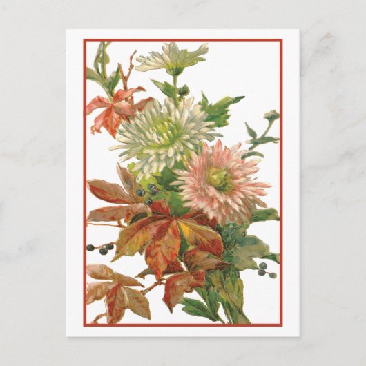 Chrysanthema Herbst Kunst und Kultur Postkarte (Vorderseite)