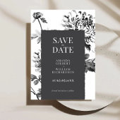 Chrysanthema Ink Art Save the Date Card