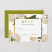 Chrysanthema Response Card RSVP Karte (Vorne/Hinten)