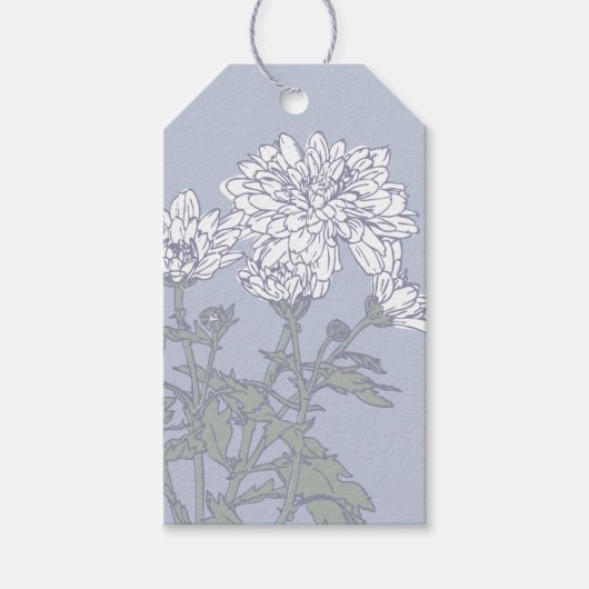 Chrysanthemas-Blume Geschenkanhänger (Vorderseite)