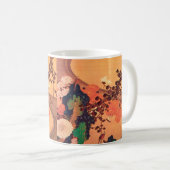Chrysanthemas durch einen Fluss mit Felsen (1760) Kaffeetasse (VorderseiteRechts)