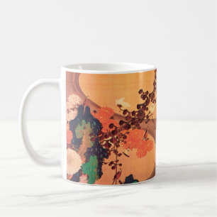 Chrysanthemas durch einen Fluss mit Felsen (1760) Kaffeetasse