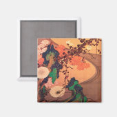 Chrysanthemas durch einen Fluss mit Felsen (1760) Magnet (Vorderseite/Rückseite)