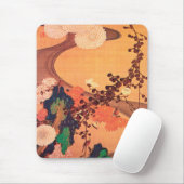 Chrysanthemas durch einen Fluss mit Felsen (1760) Mousepad (Mit Mouse)
