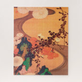 Chrysanthemas durch einen Fluss mit Felsen (1760) Puzzle (Vertikal)